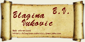 Blagina Vuković vizit kartica